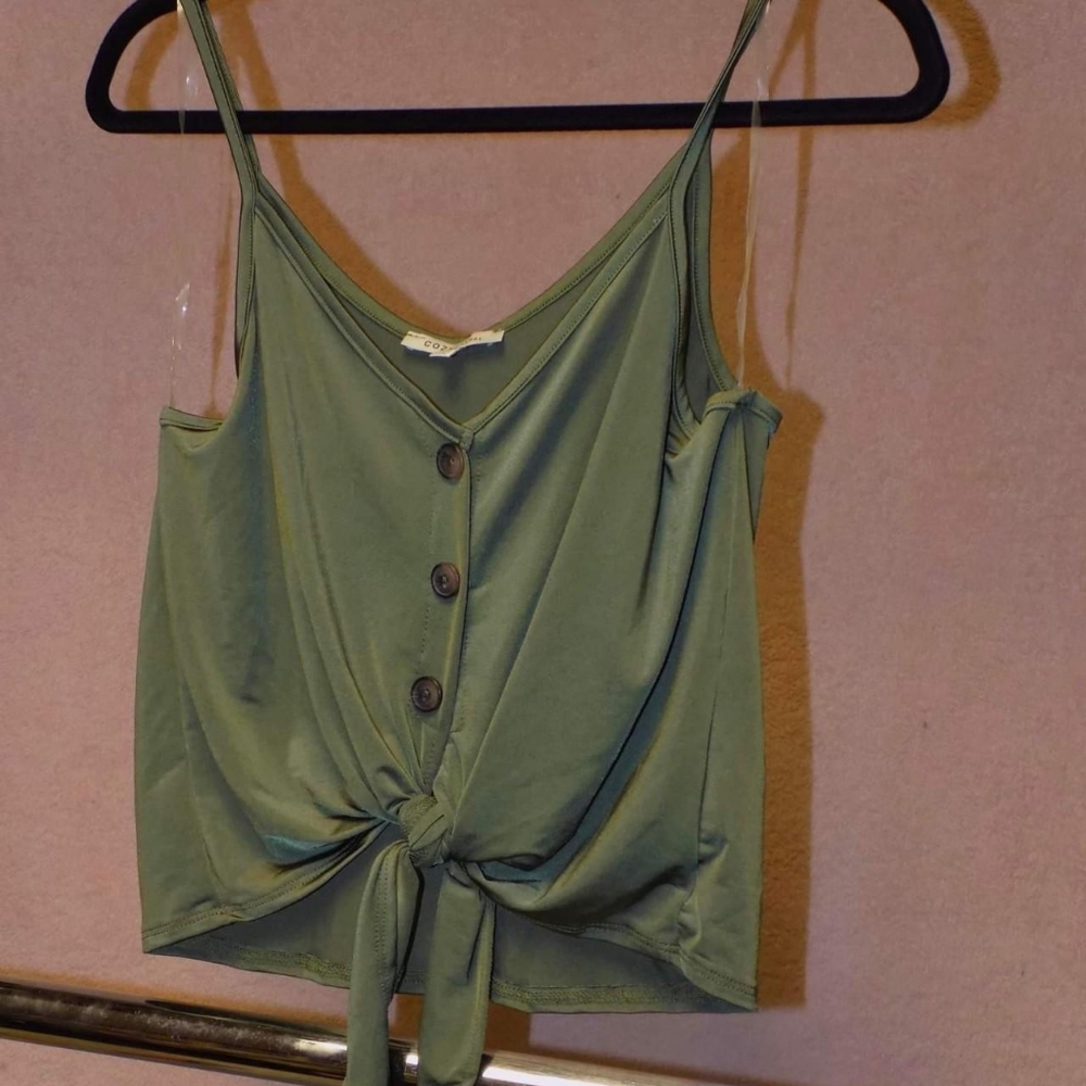 Sage green tank top